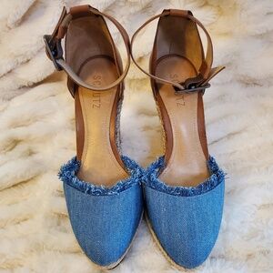 Stylish Shutz Denim Wedges